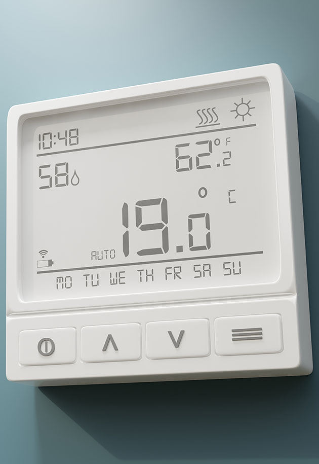 Energy saving temperature – a home thermostat