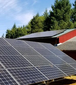 Solar panels installed on a house